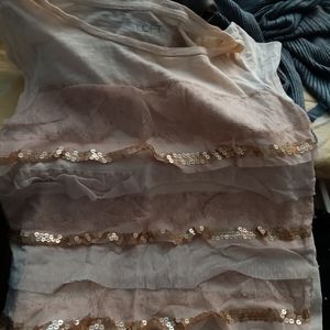 Sequined, laced, fitted top